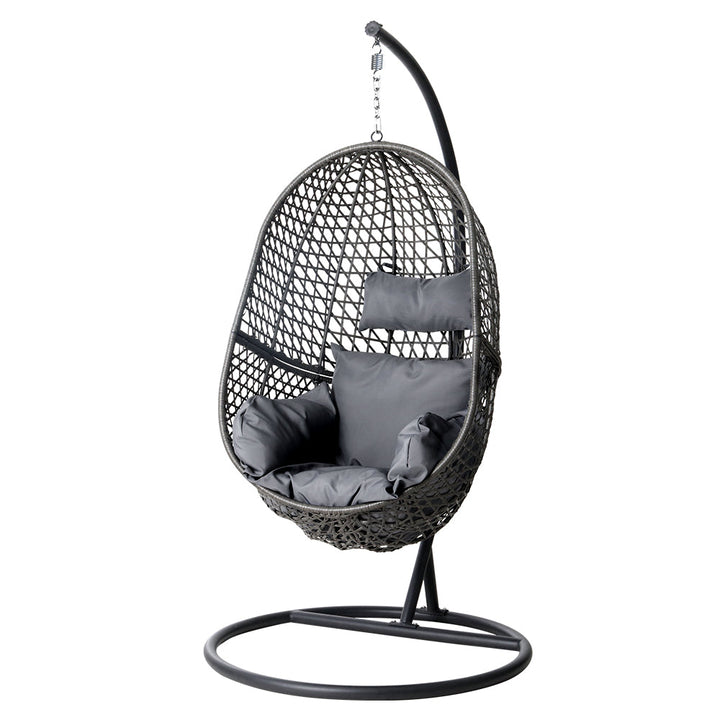 Sorrento Premium Black Swing Chair with Stand