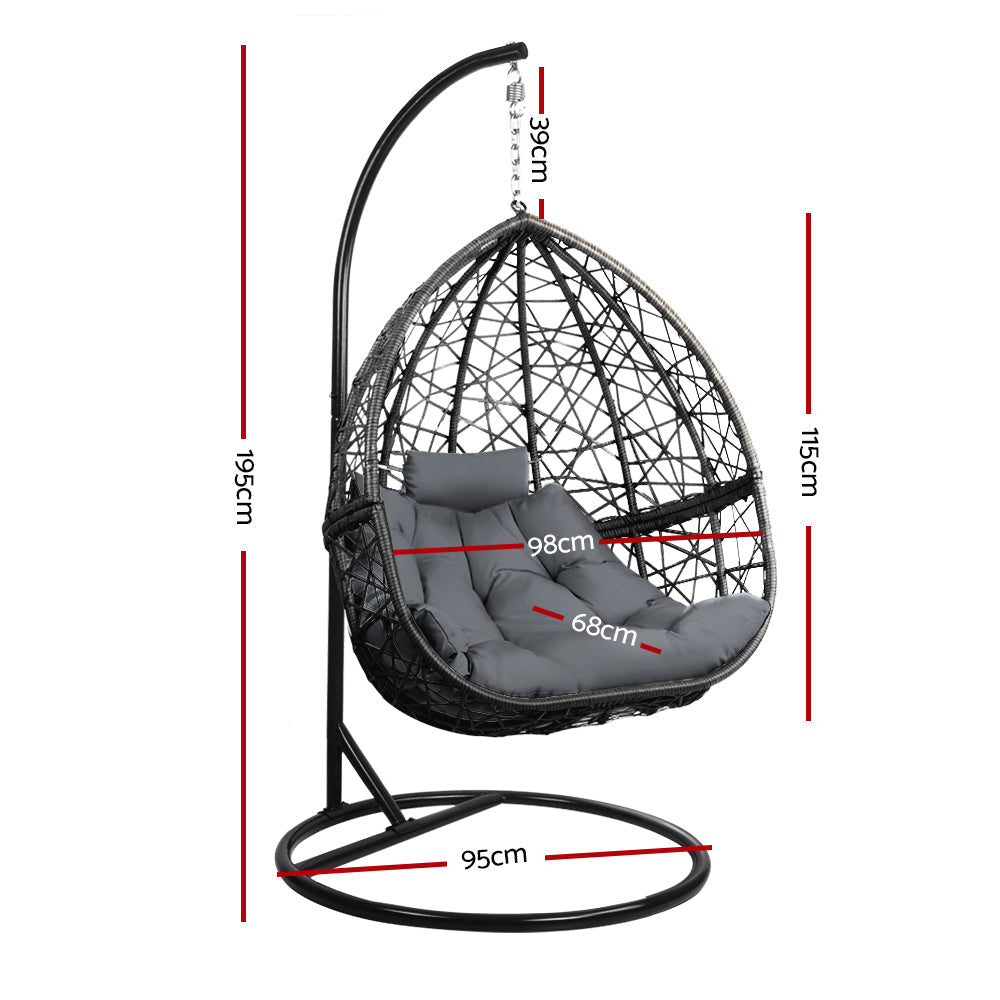 Chair Kingdom Premium Black Hanging Swing Chair