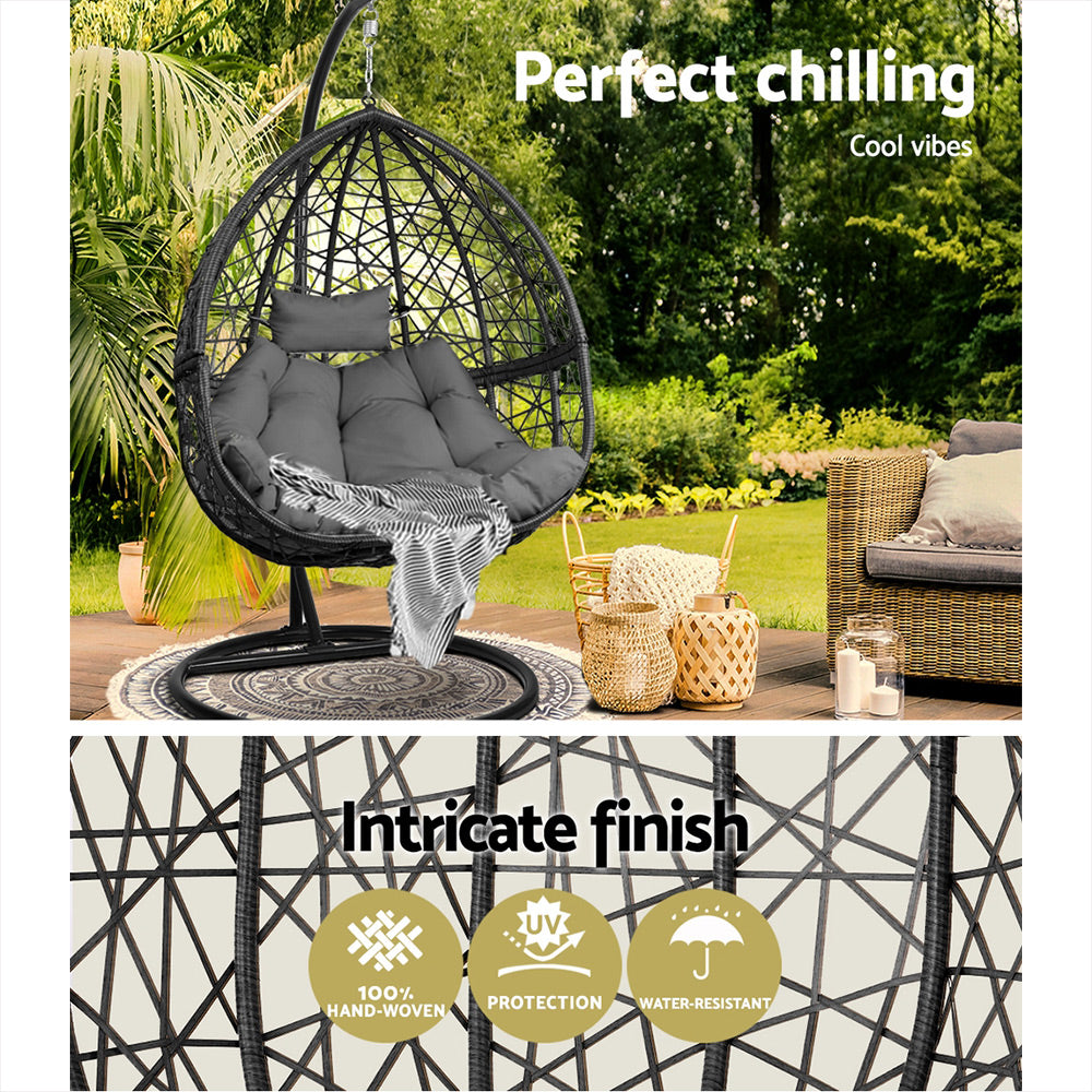 Chair Kingdom Premium Black Hanging Swing Chair