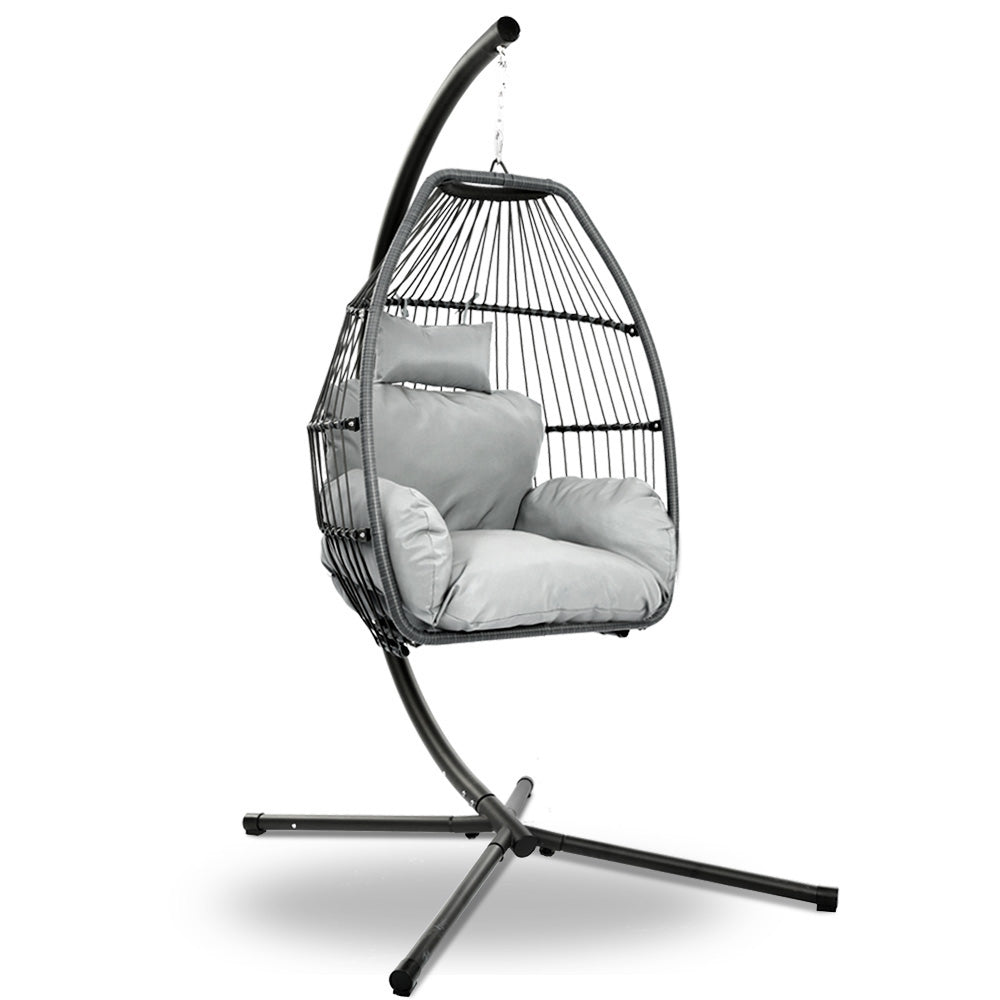Chair Kingdom Luxury Outdoor Hanging Pod Chair - Grey