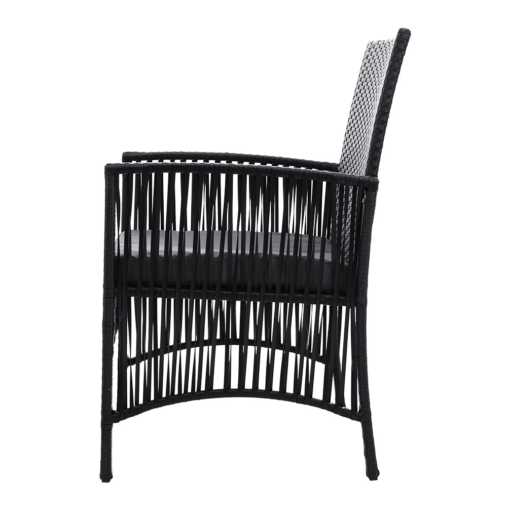 Armadale Luxury Black Bistro Chairs - Set of 2