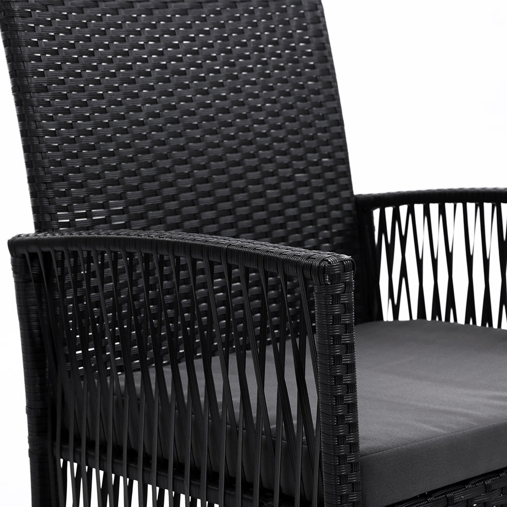 Armadale Luxury Black Bistro Chairs - Set of 2