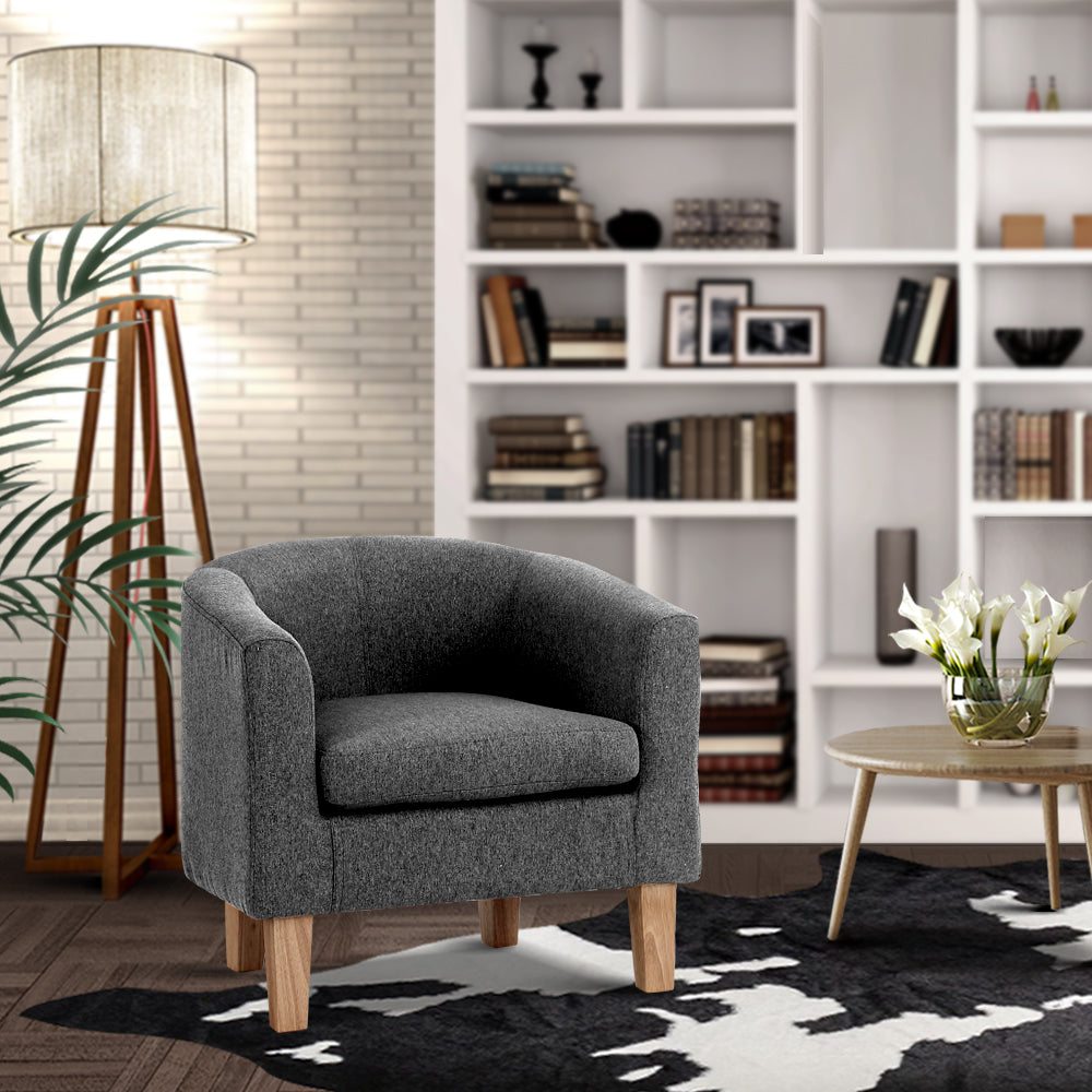 Chair Kingdom Abby Fabric Armchair - Grey