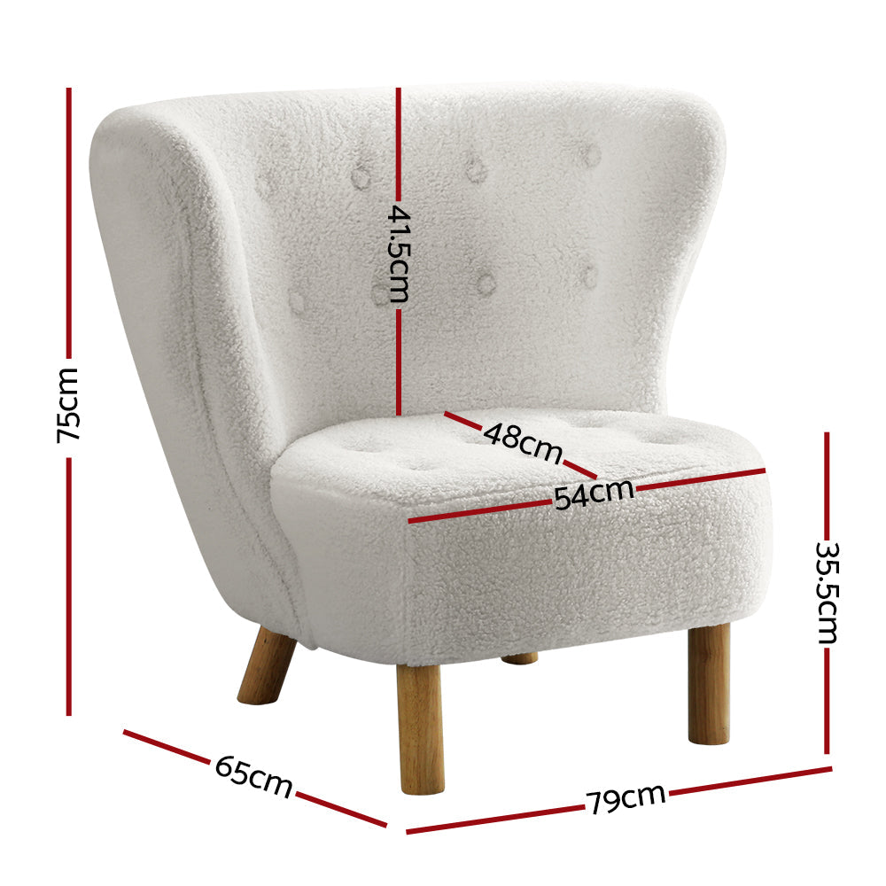Chair Kingdom   Armchair Lounge Accent Chair Armchairs Couch Chairs Sofa Bedroom White