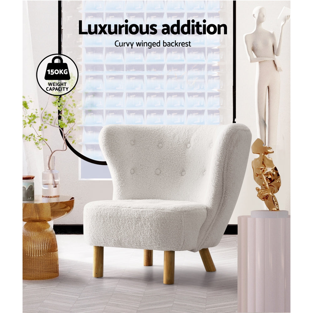 Chair Kingdom   Armchair Lounge Accent Chair Armchairs Couch Chairs Sofa Bedroom White