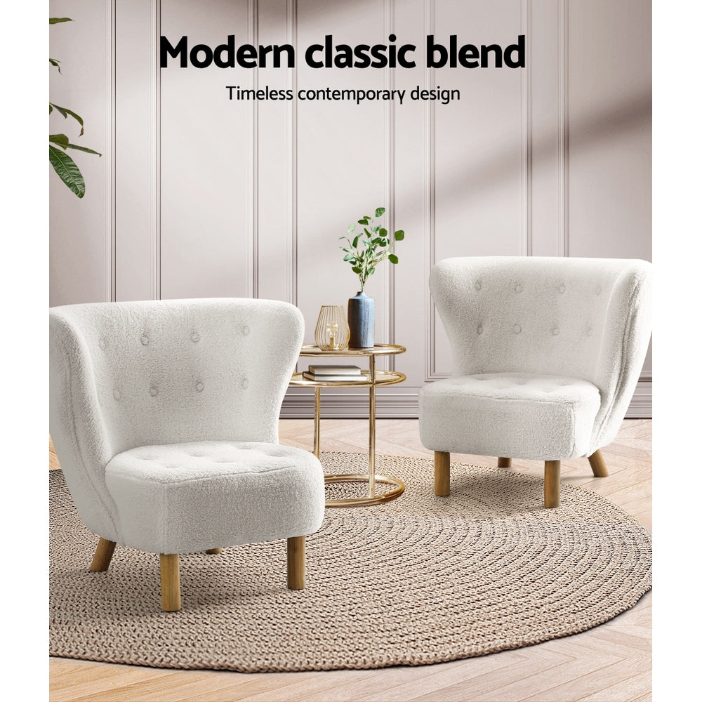 Chair Kingdom   Armchair Lounge Accent Chair Armchairs Couch Chairs Sofa Bedroom White