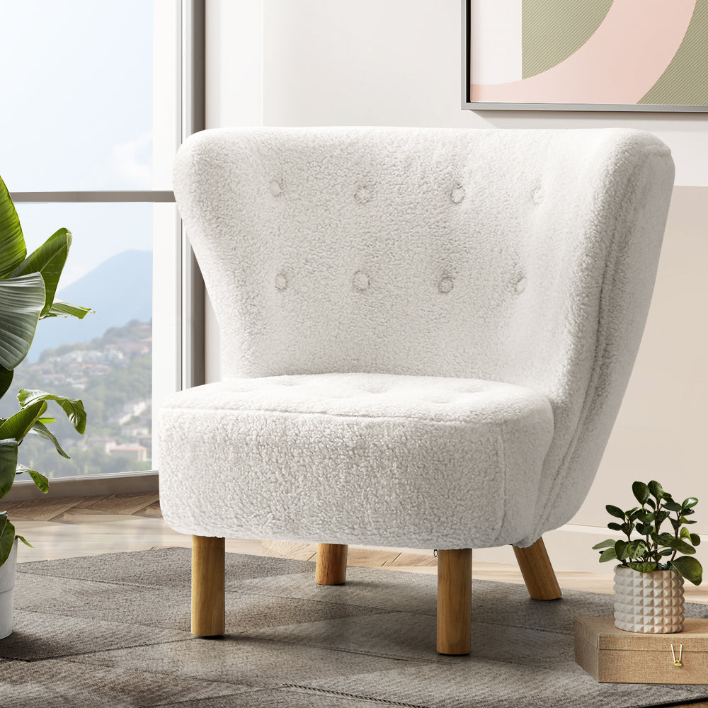 Chair Kingdom   Armchair Lounge Accent Chair Armchairs Couch Chairs Sofa Bedroom White